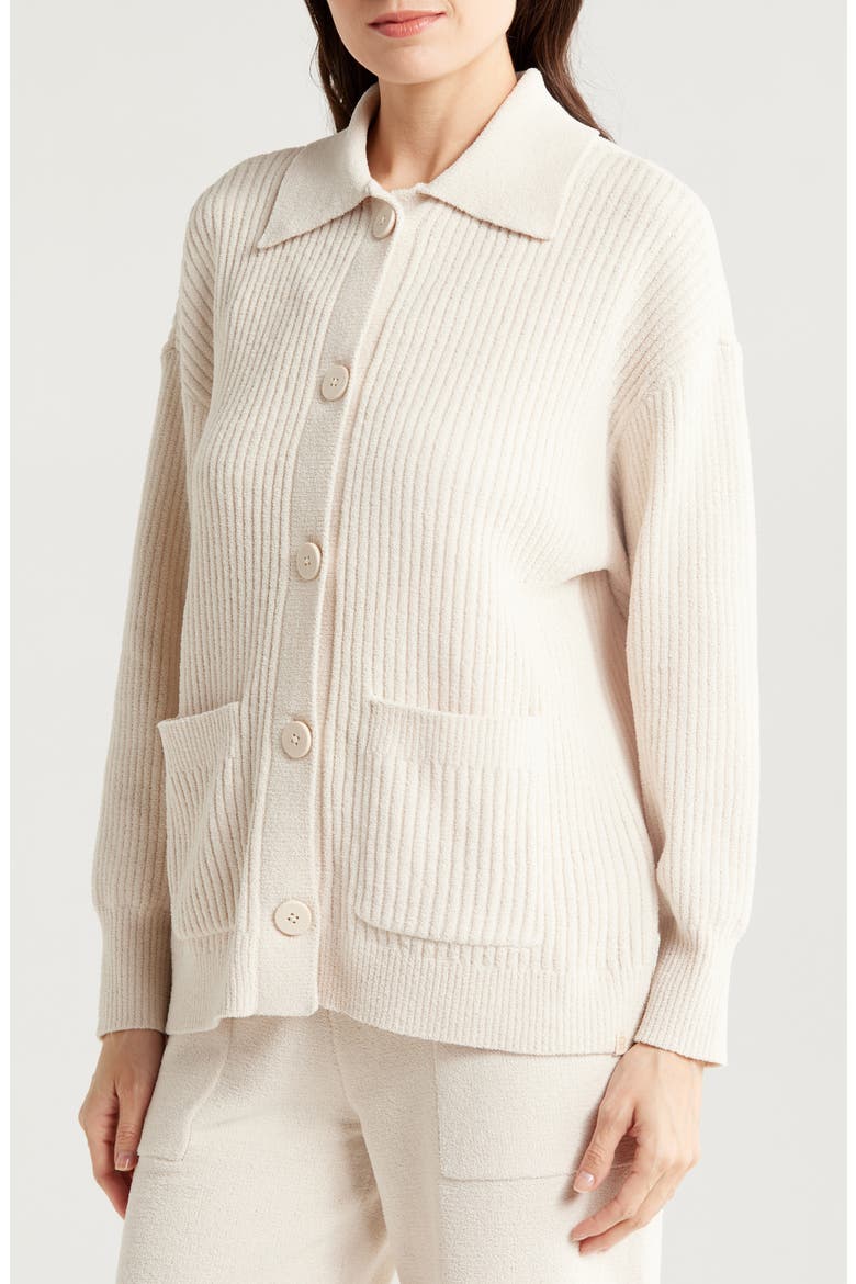 Junipher Cozy Knit Lite Cardigan, Alternate, color, SAND
