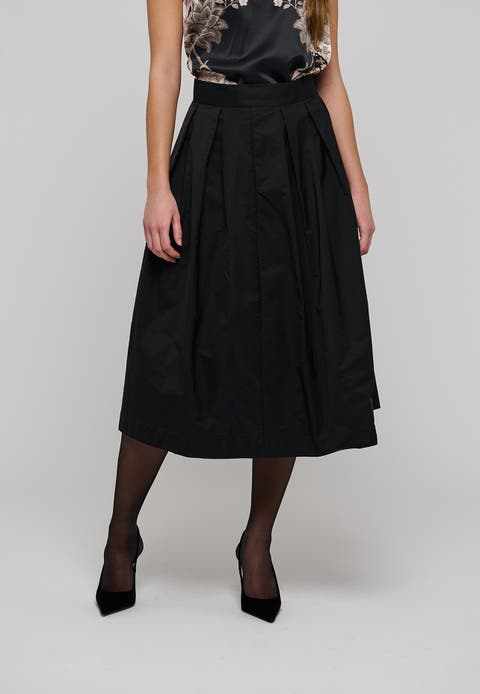 Anonadea High-Waist Pleated Midi Skirt