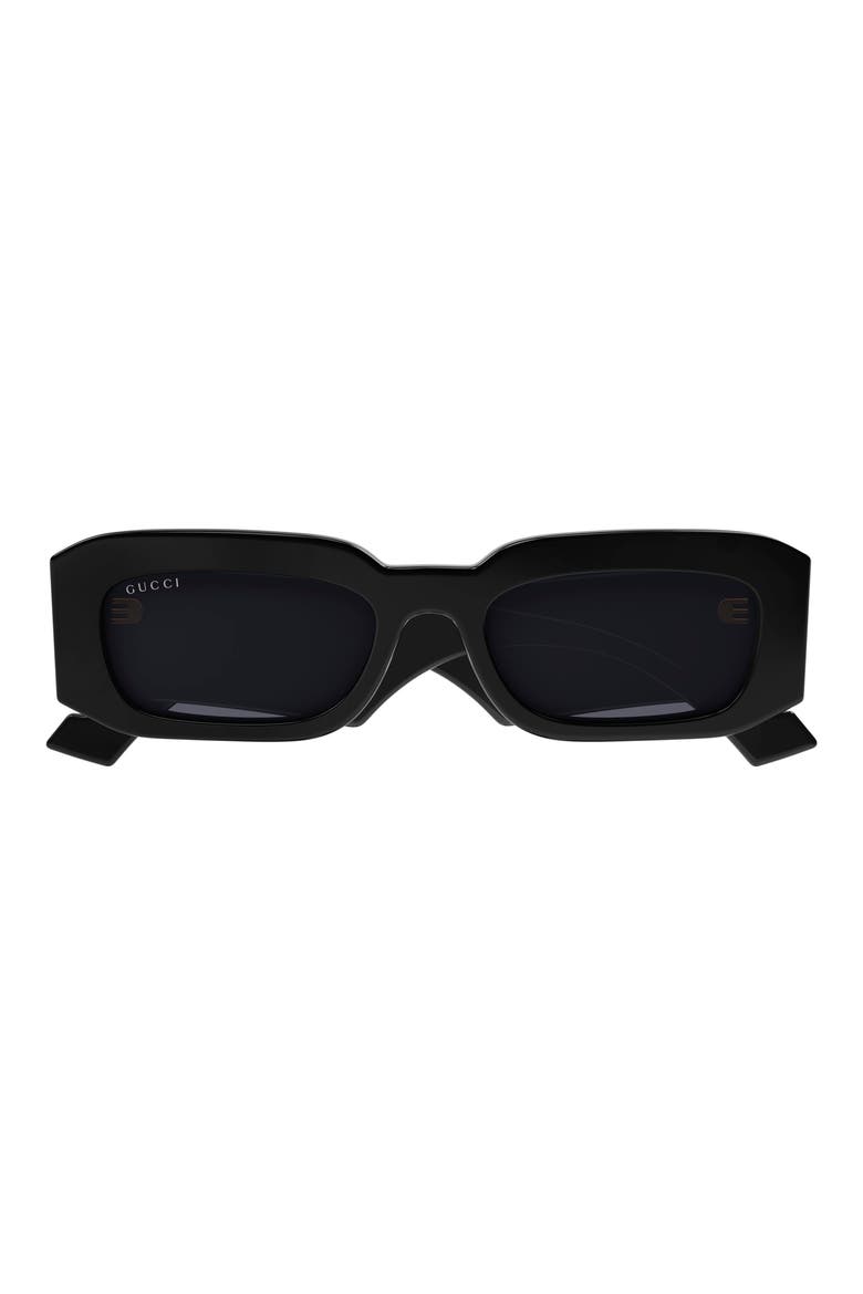 Rectangular Sunglasses, Main, color, BLACK
