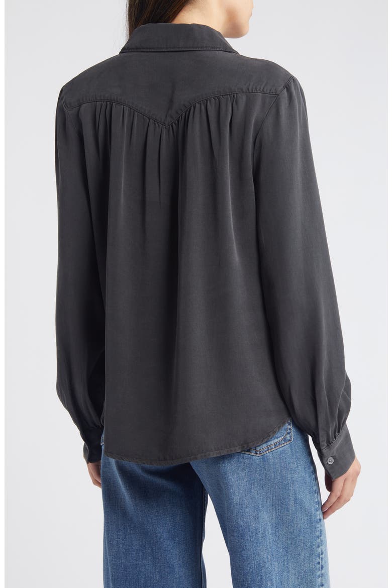 Embroidered Button-Up Shirt, Alternate, color, GREY PAVEMENT