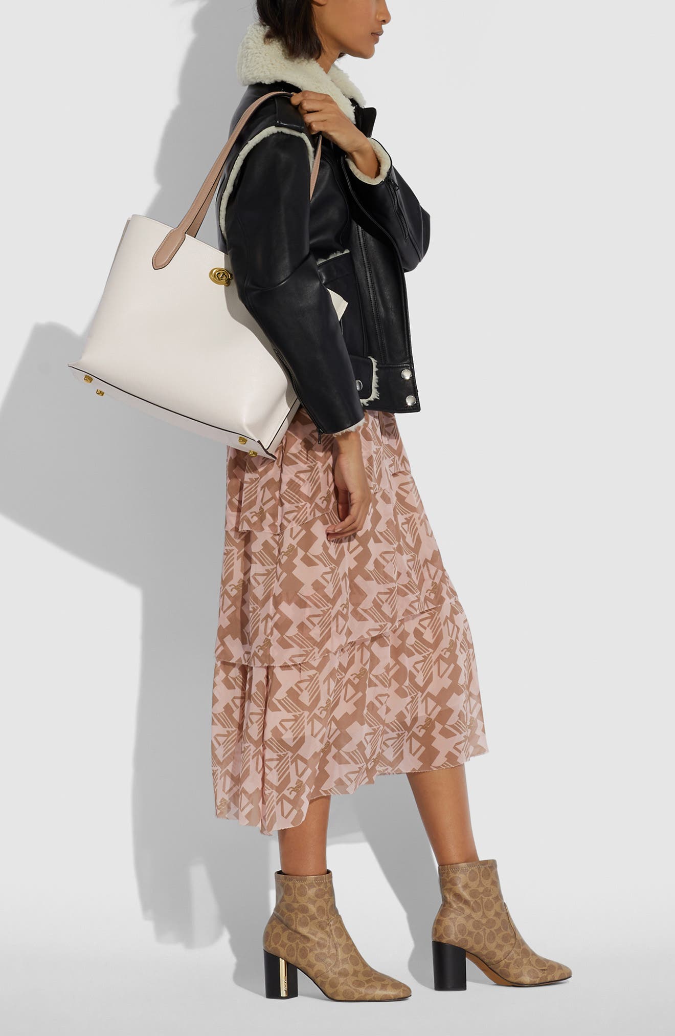 COACH Willow Leather Tote, Alternate, color, 