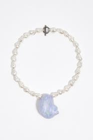 Bimba y Lola Pearl And Enameled Seashell Necklace