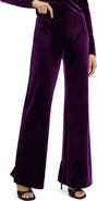 MANGO High Waist Velvet Flare Pants
