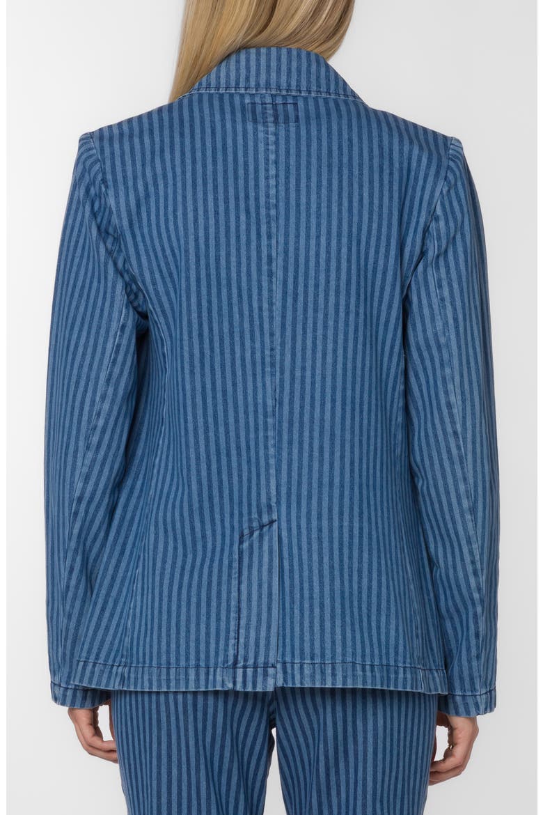 Beni Striped Single Button Blazer, Alternate, color, BLUE STRIPE