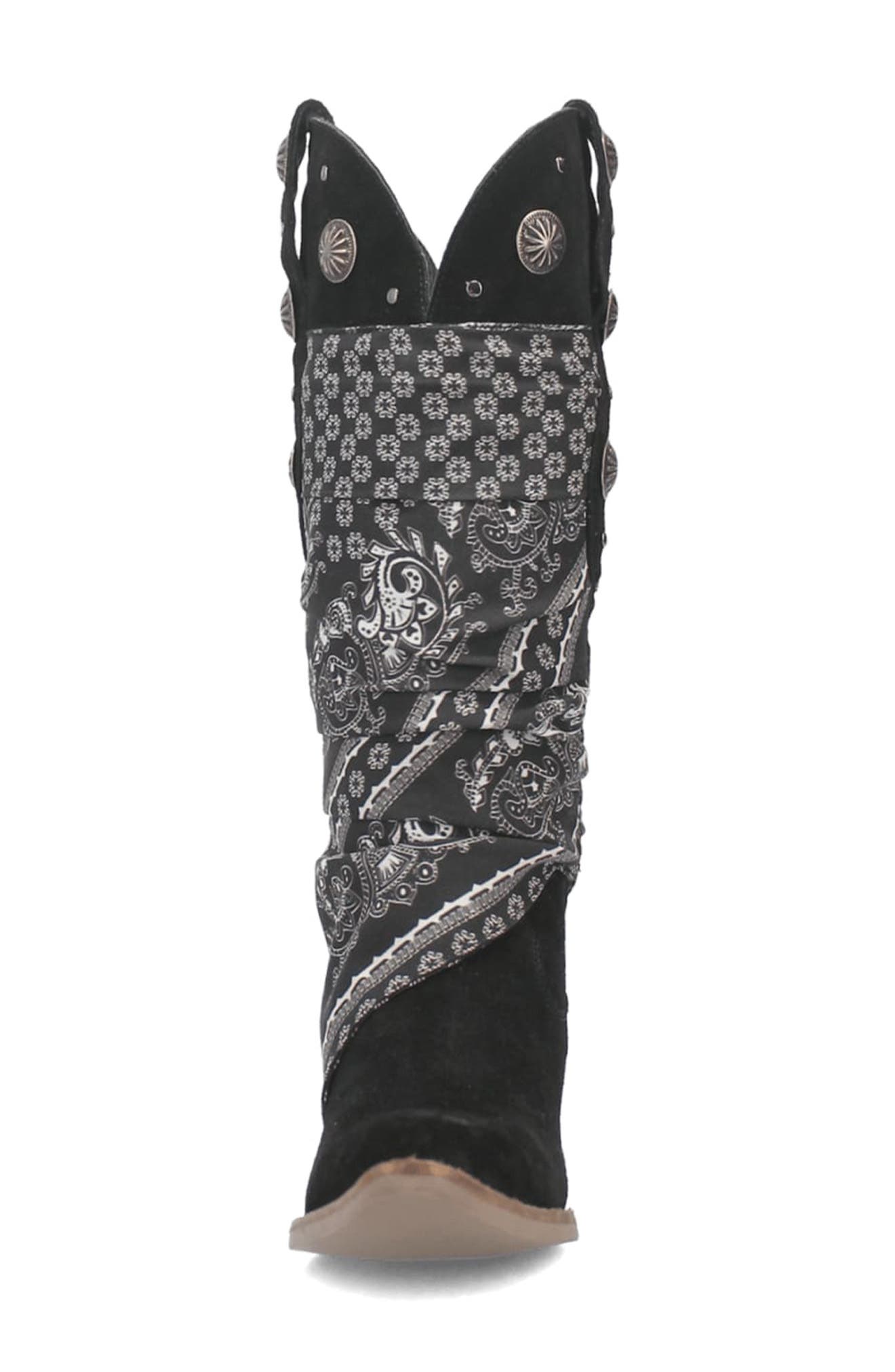 Dingo Rhapsody Knee High Paisley Western Boot, Alternate, color, 