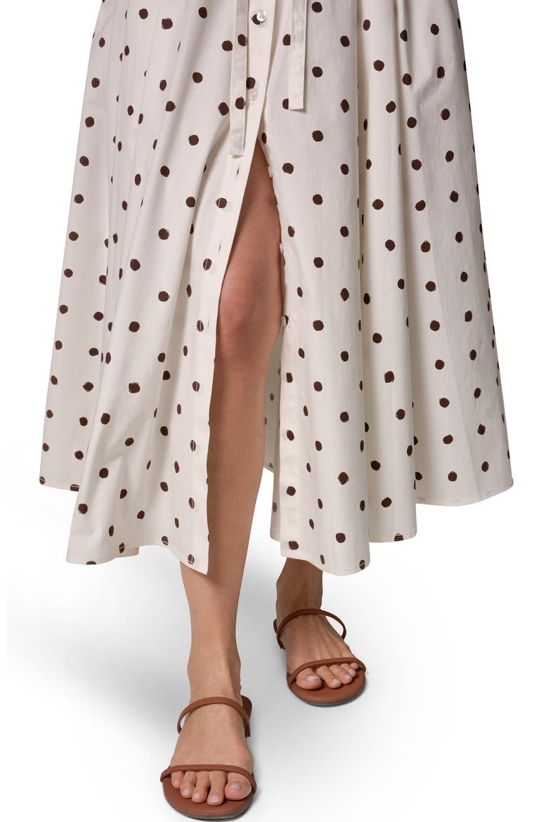 Stretch Poplin Maxi Dress, Alternate, color, CREAM DOT