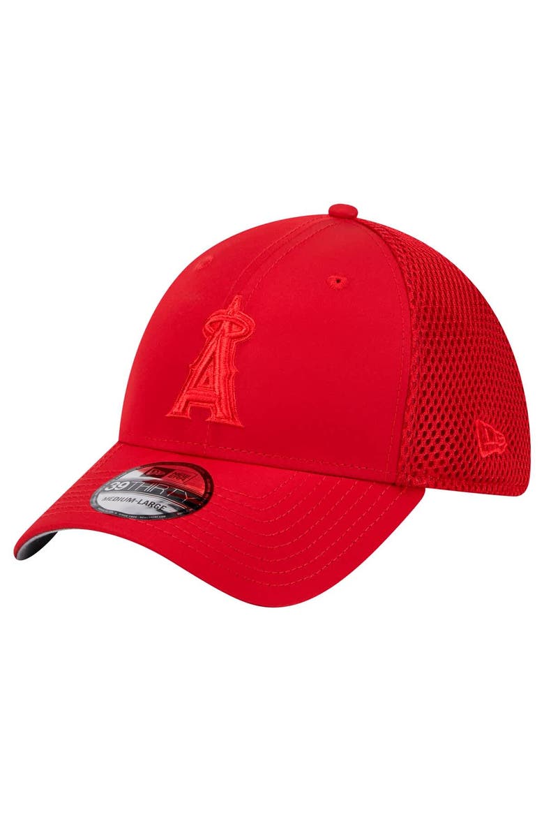 Men's New Era Red Los Angeles Angels Team Tone 39THIRTY Flex Hat, Alternate, color, Red