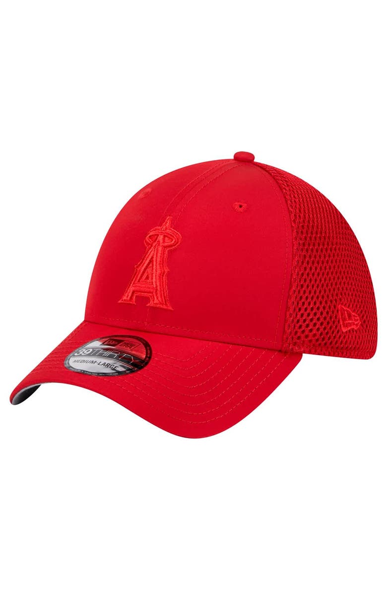 New Era Men's New Era Red Los Angeles Angels Team Tone 39THIRTY Flex Hat, Alternate, color, Red