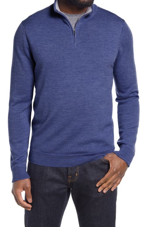 Washable Merino Quarter Zip Sweater
