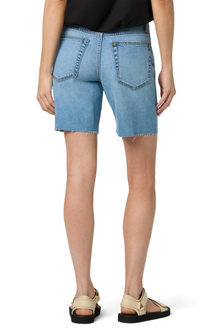 Easy Raw Hem Denim Bermuda Shorts, Alternate, color, RIGA