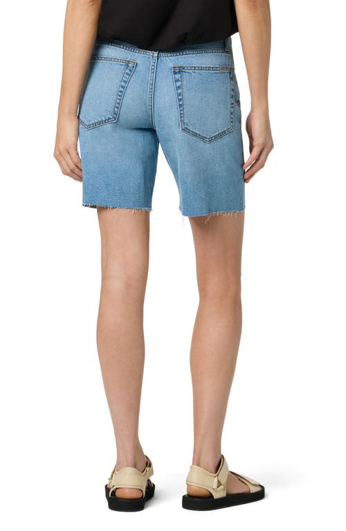 Joe's Easy Raw Hem Denim Bermuda Shorts In Blue