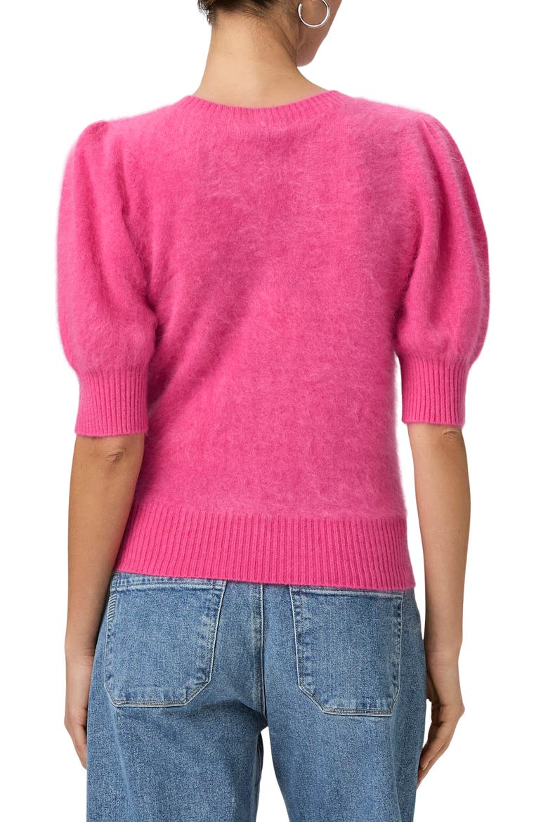 Gladiolus Short Sleeve Cashmere Sweater, Alternate, color, CHERRIES JUBILEE