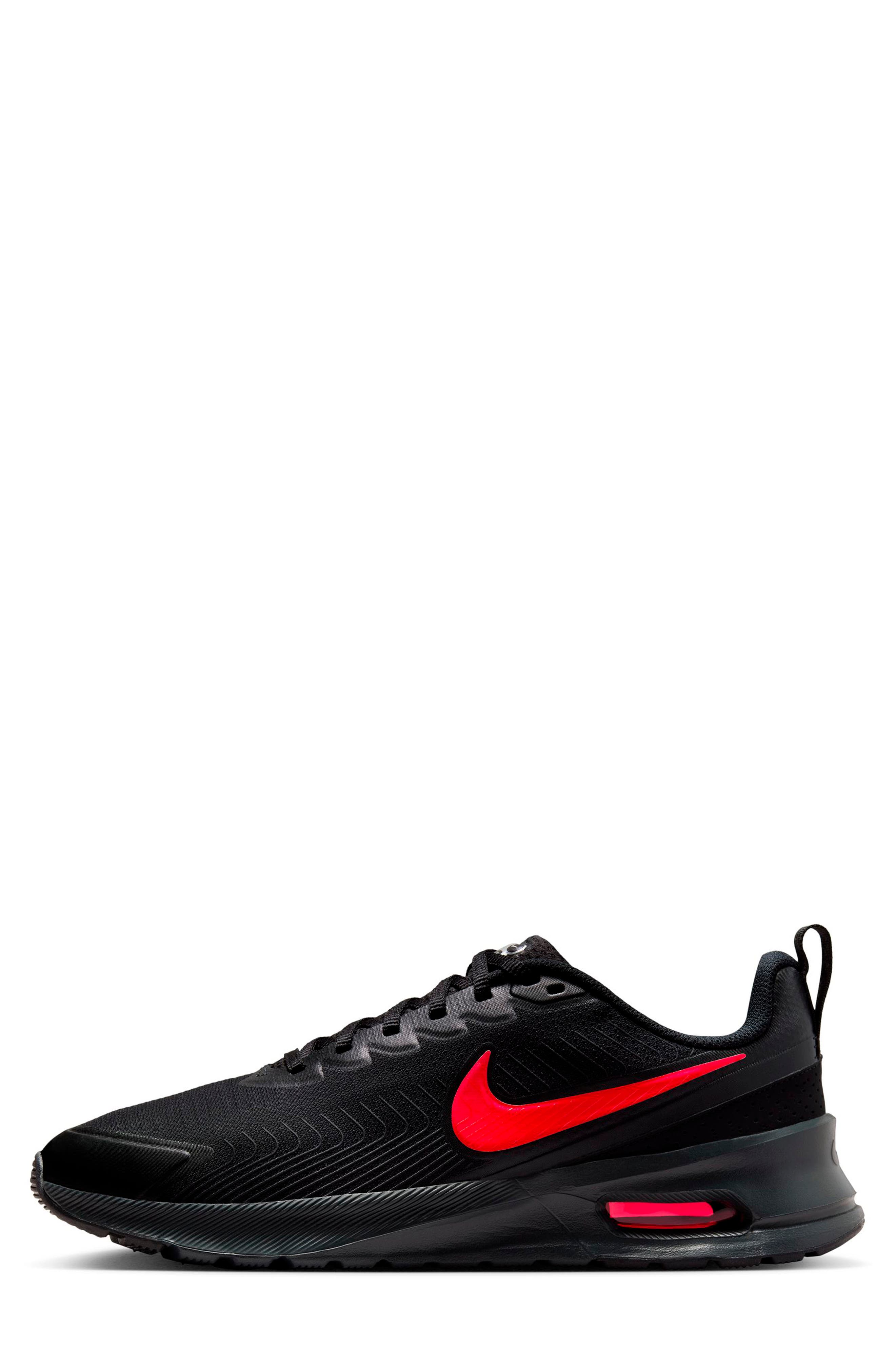Air Max Nuaxis Sneaker, Alternate, color, BLACK/ UNIVERSITY RED