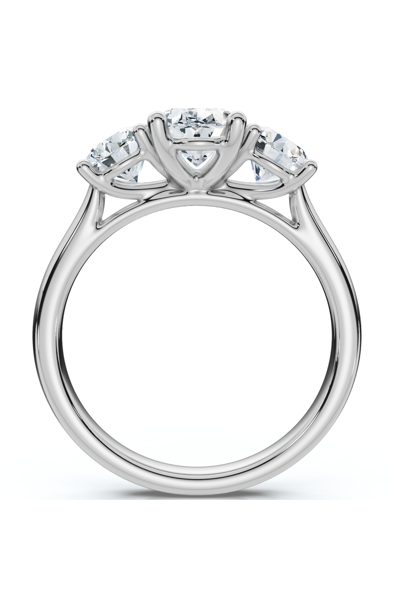 Bliss Diamond 2Ct TWW Oval Lab Grown 3-Stone Diamond Engagement Ring in or Gold, Alternate, color, 10K White Gold