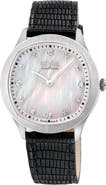 GEVRIL Morcote Swiss Diamond Leather Strap Watch, 36mm - 0.009ct.