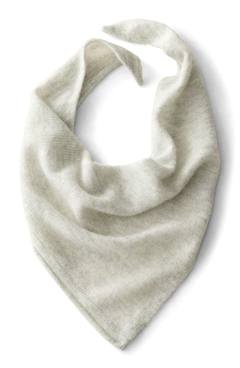 Haven Well Within Merino Wool and Cashmere Triangle Scarf, Main, color, Misted Grey