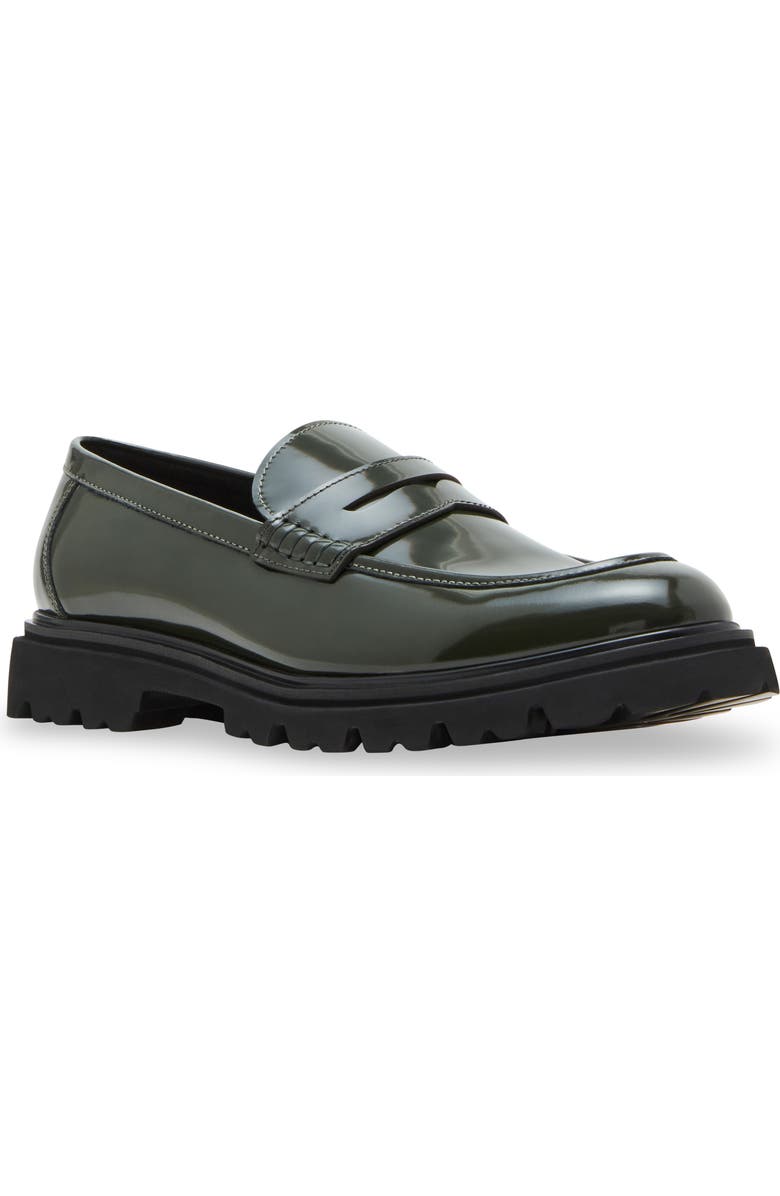 Steve Madden Halian Penny Loafer, Main, color, Dark Green