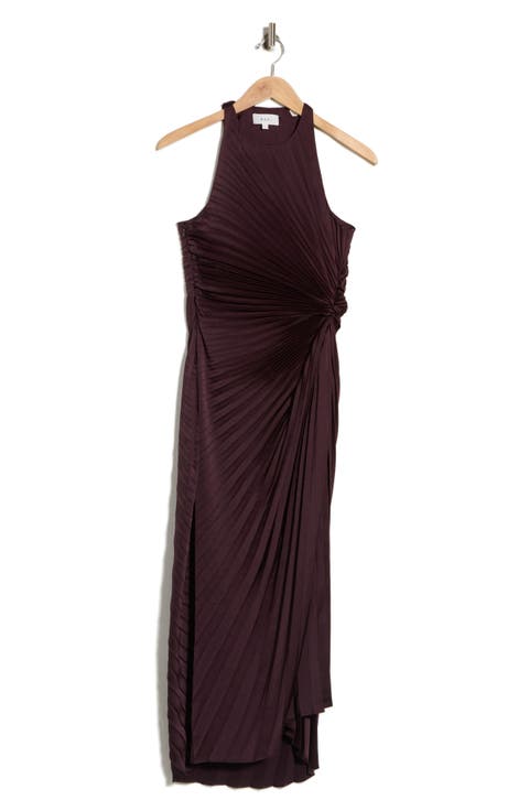 Reagan Asymmetric Pleat Dress