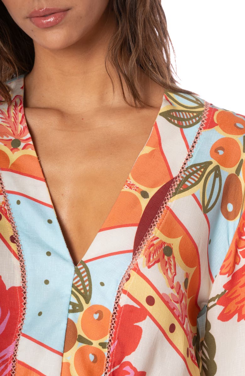 Maaji Joy Cover-Up Caftan, Alternate, color, Open Blue