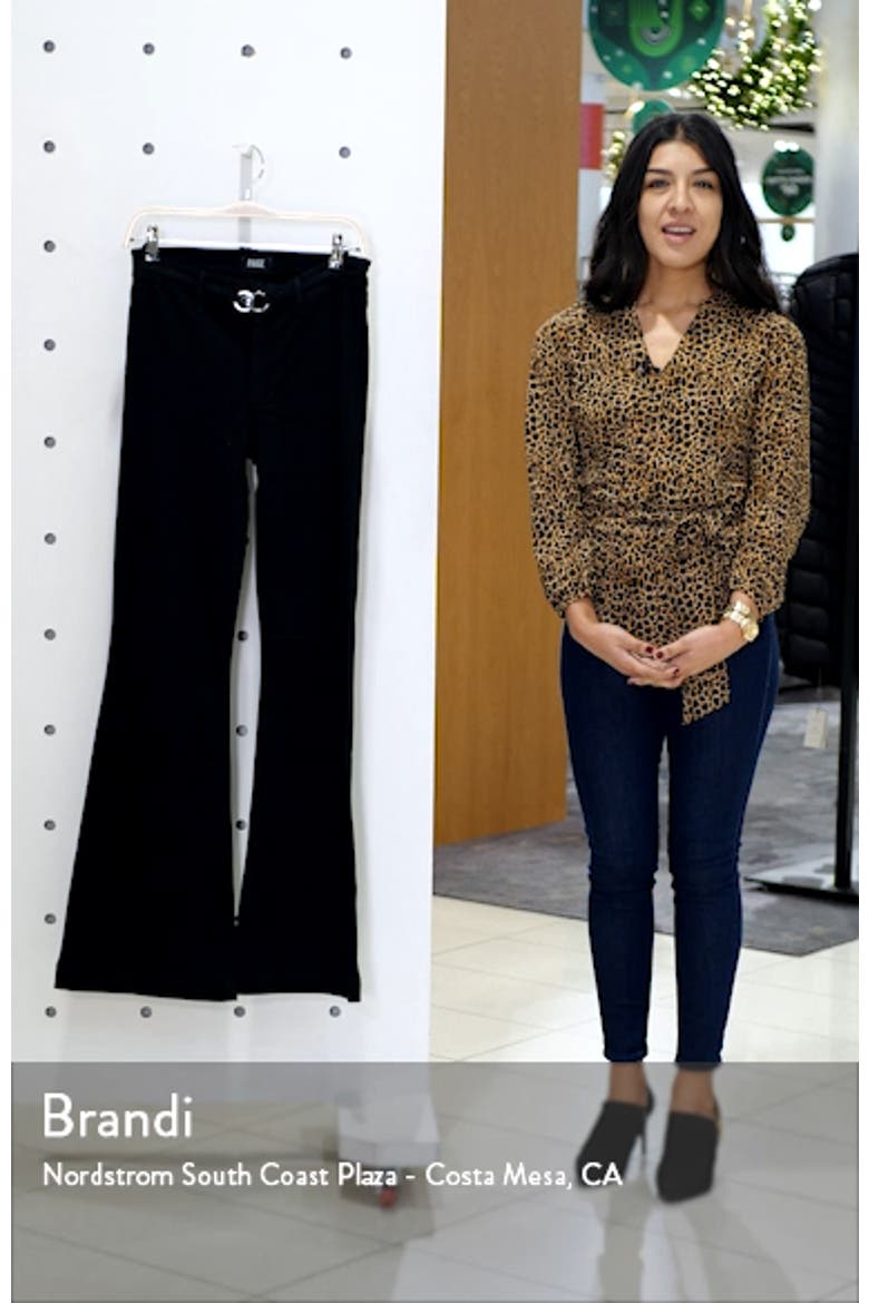 Transcend Genevieve High Rise Buckle Flare Jeans video