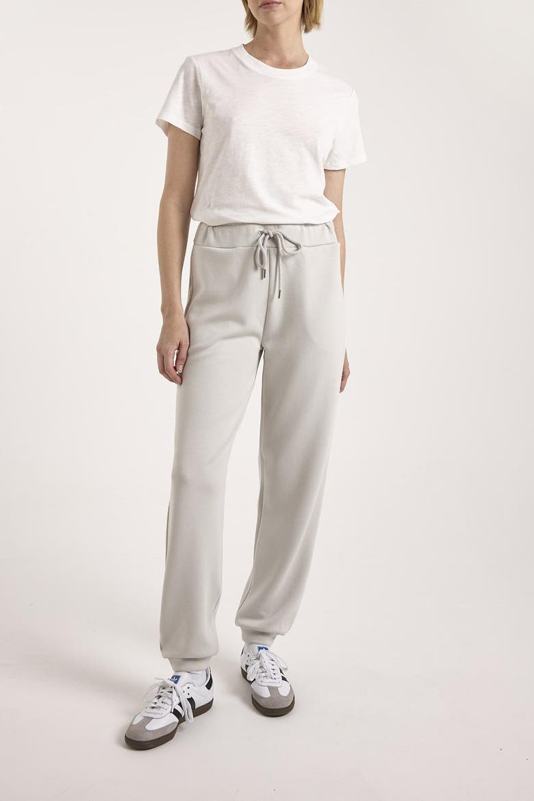 Piping Detail Jersey Cuffed Jogger, Alternate, color, Antarctcia