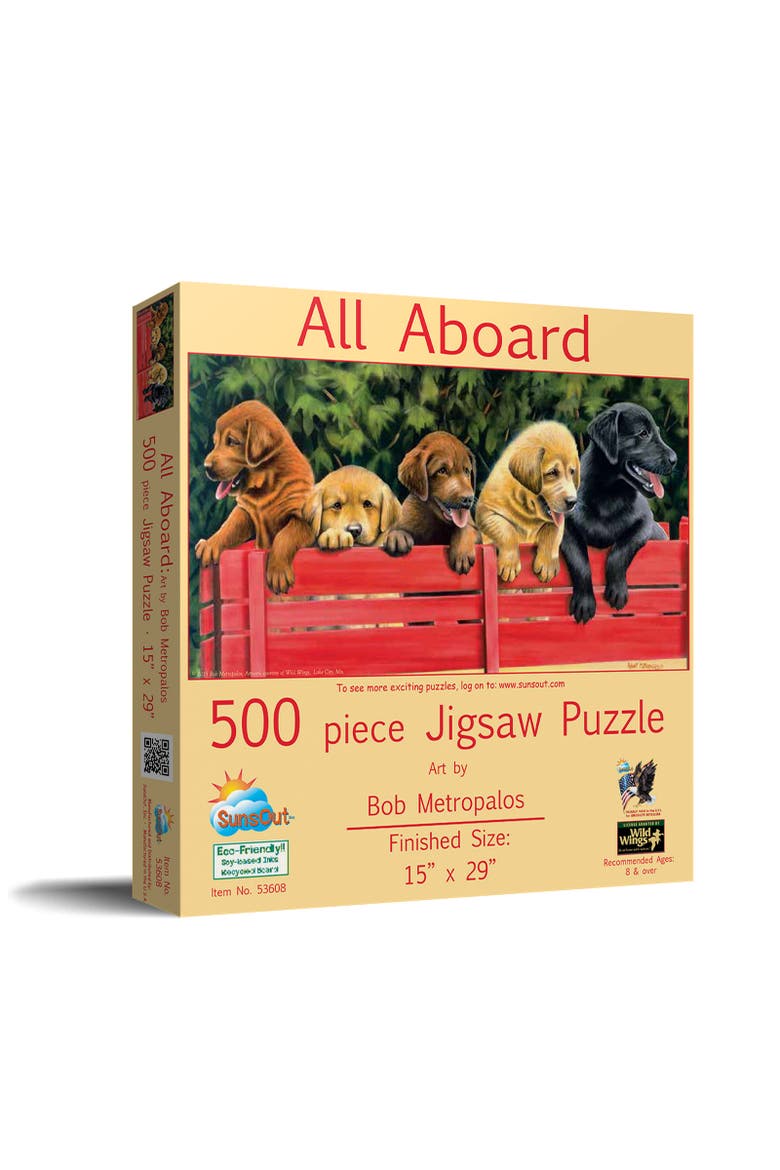 All Aboard 500 piece Jigsaw Puzzle for Adults, Main, color, Multicolor