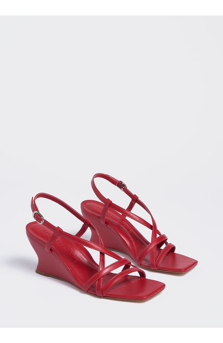 MARION PARKE Sabine Wedge | Nappa, Alternate, color, Lipstick Red