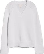 Caslon® Oversize V-Neck Cotton Sweater