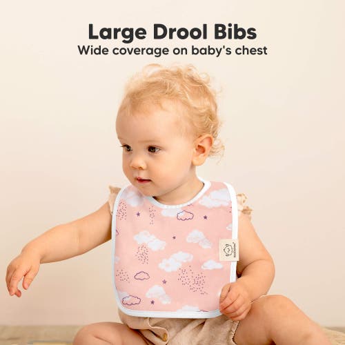 Keababies 8-pack Coast Drool Bibs In Sweet Charm