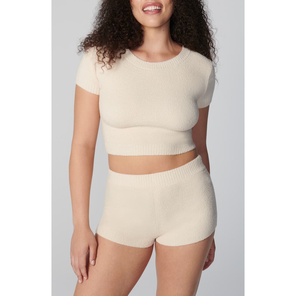 Florence By Mills Short Sleeve Crop Sweater In Neutral