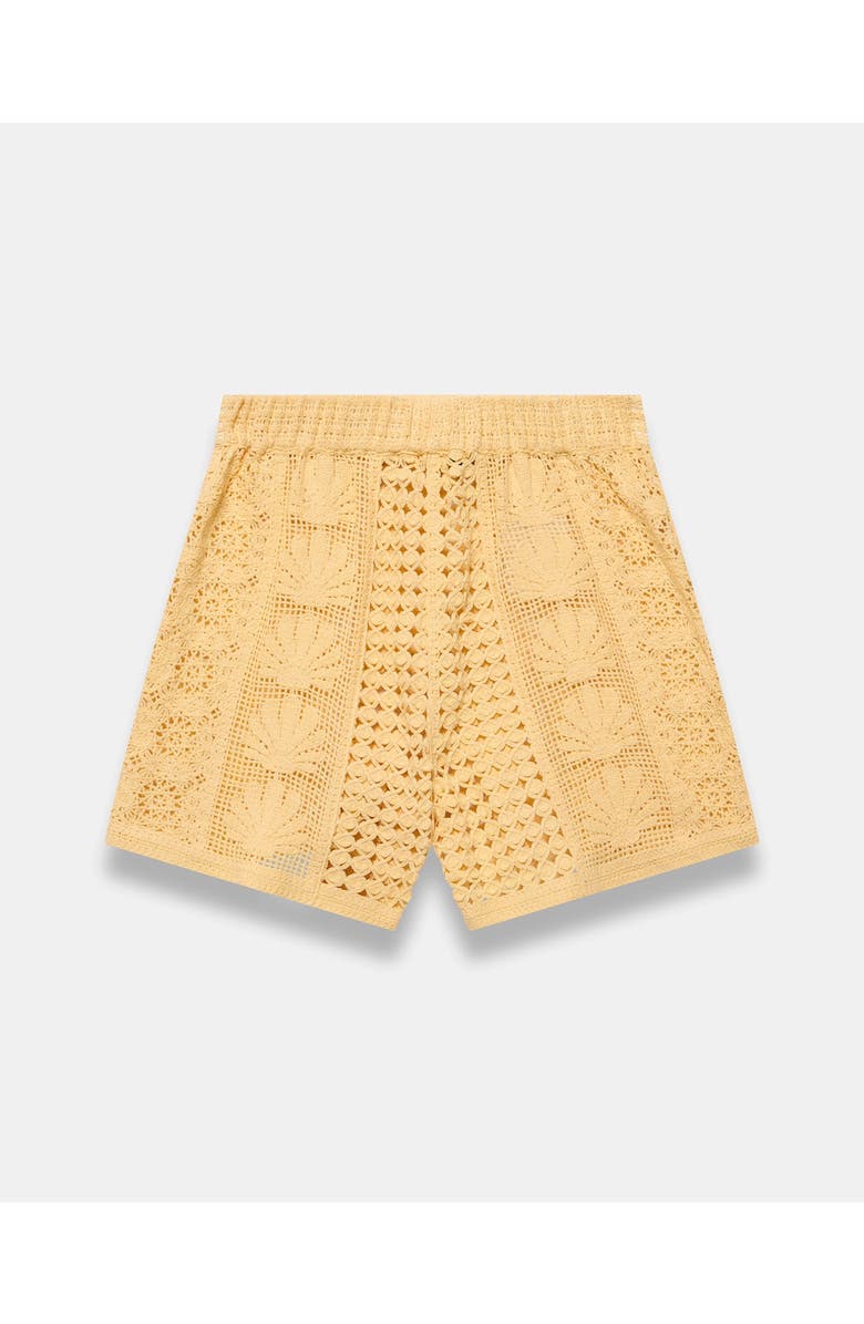 MINT VELVET Cotton Blend Crochet Shorts, Alternate, color, Yellow
