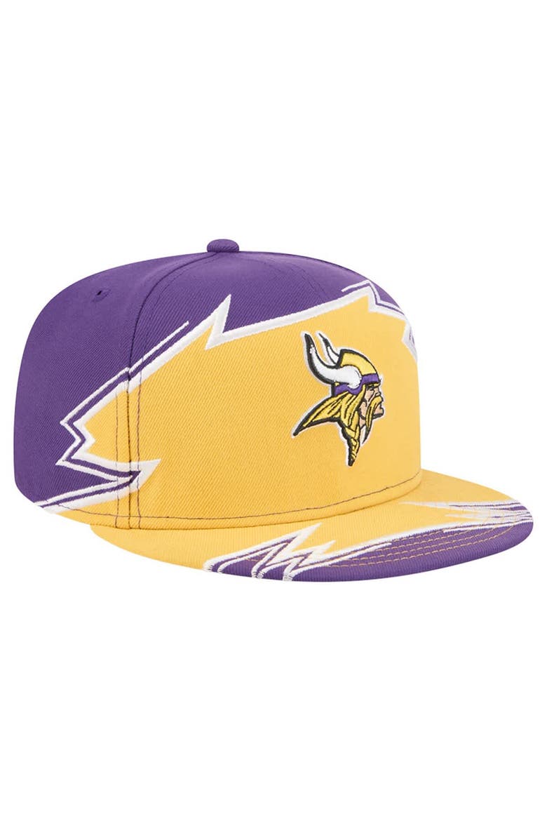 Men's New Era  Purple/Gold Minnesota Vikings Break 59FIFTY Fitted Hat, Alternate, color, Purple
