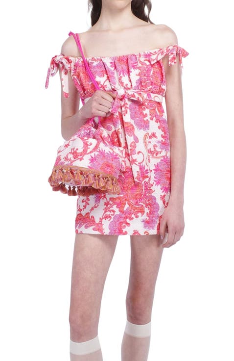 Arabesque Linen Tie Mini Dress