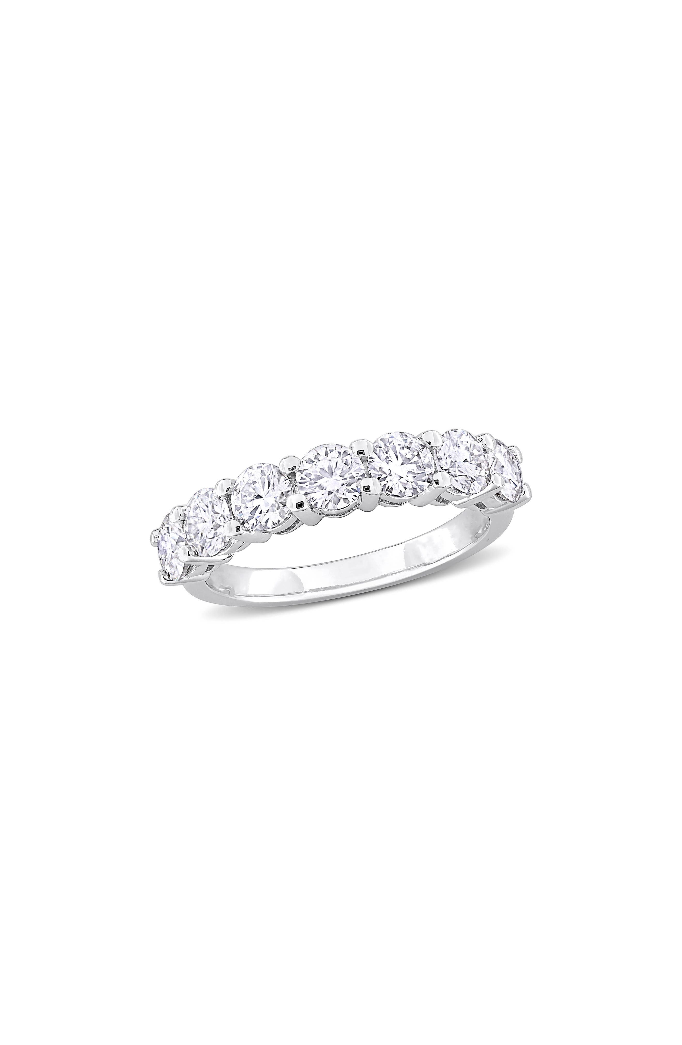 DELMAR Sterling Silver Moissanite Ring