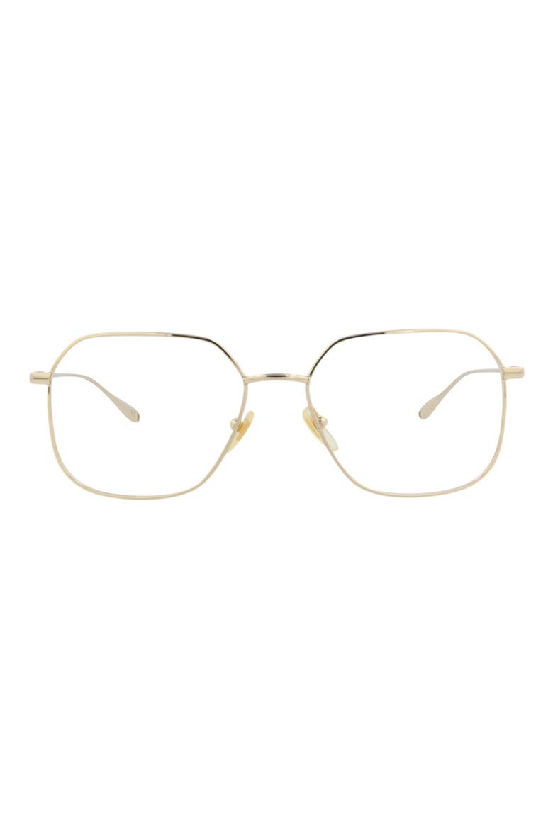 56mm Square Optical Glasses, Main, color, GOLD GOLD TRANSPARENT