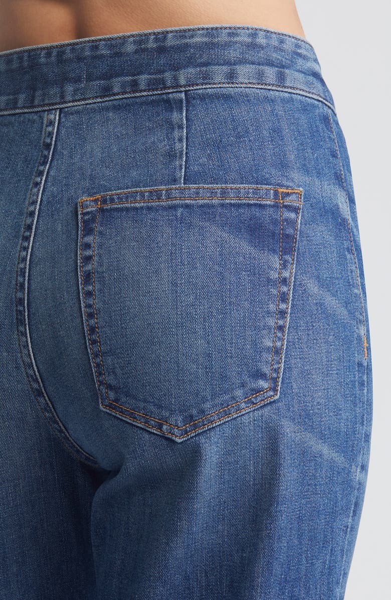 ASKK NY Brighton Raw Hem High Waist Wide Leg Jeans, Alternate, color, 