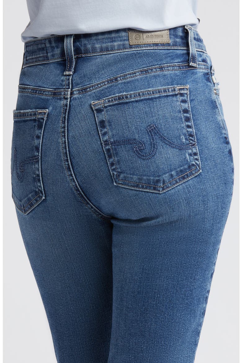 Mari Raw Hem High Waist Slim Straight Leg Jeans, Alternate, color, 13 YEARS DISCLOSURE