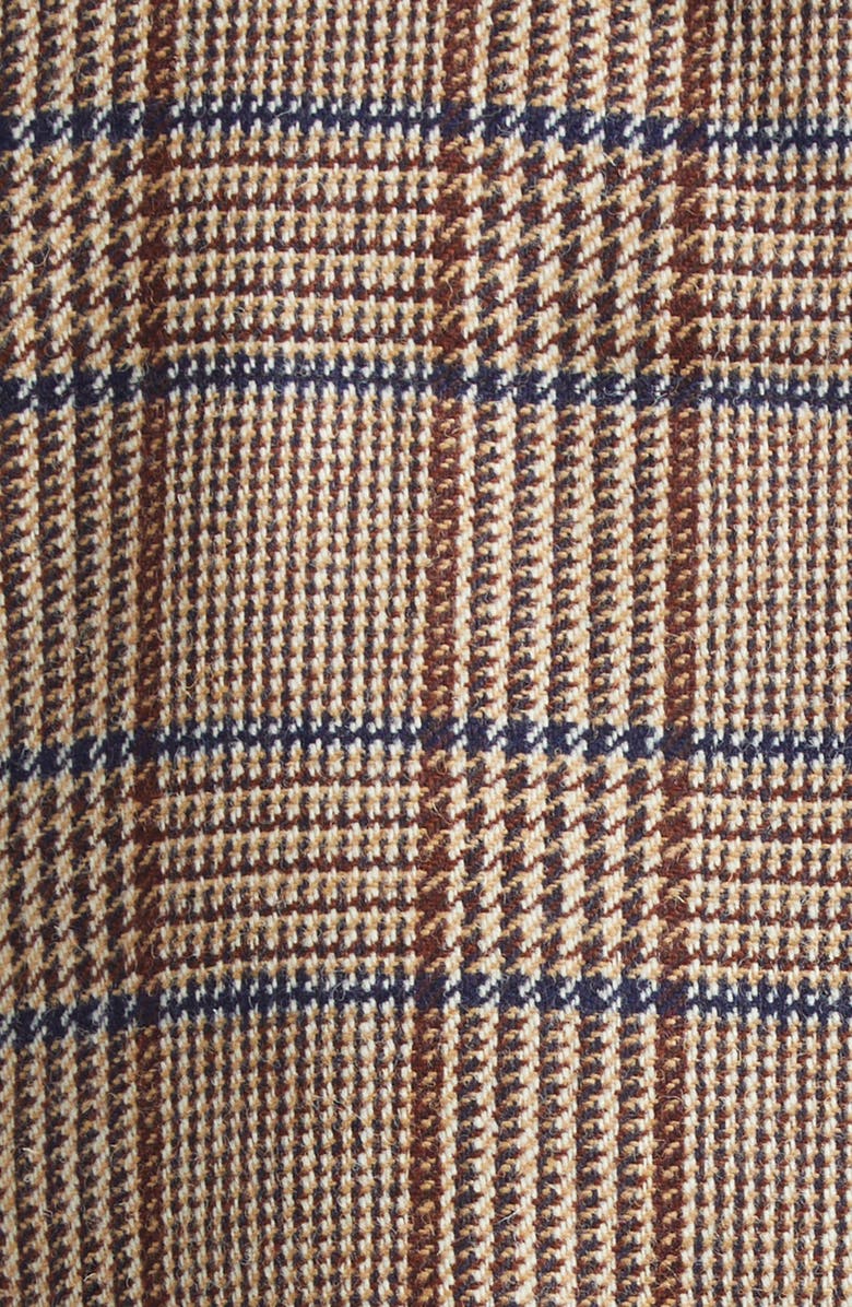 Thom Browne Hunting Wool Tweed Down Bomber Jacket, Alternate, color, Dark Brown