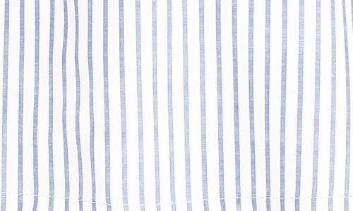 Max Studio Grid Print Roll Sleeve Popover Shirt In White