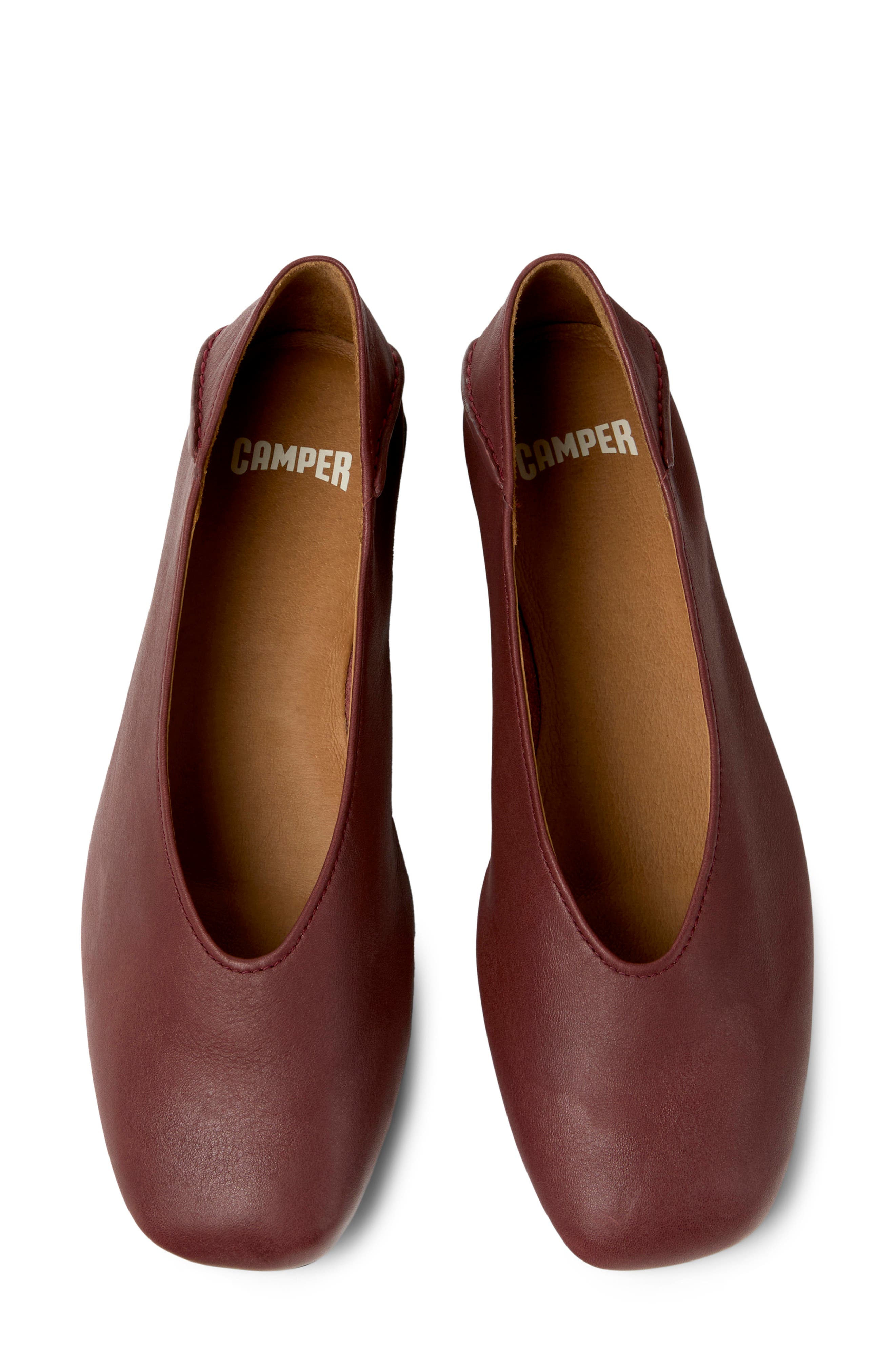 Casi Myra Ballerina Flat, Alternate, color, BURGUNDY