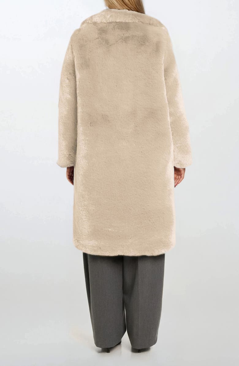 Noize Savannah Faux Fur Longline Coat, Alternate, color, Sable