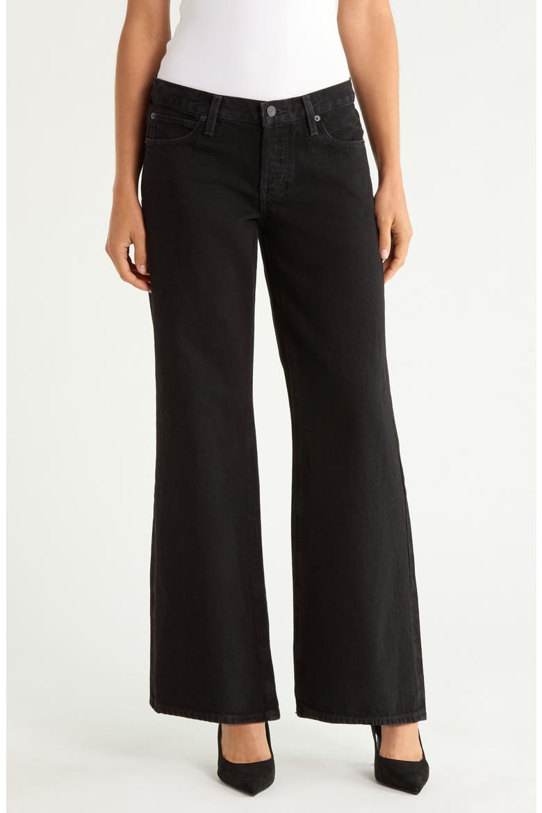 The Pixie High Waist Bootcut Jeans, Main, color, BLACK