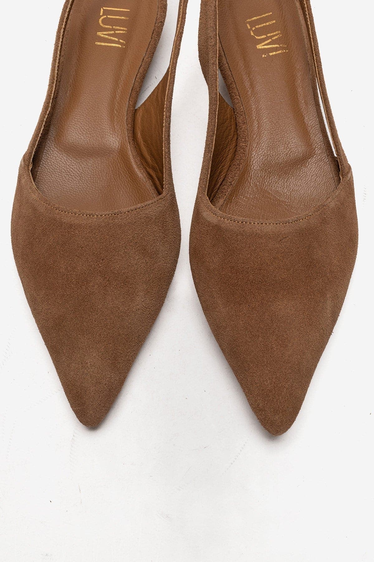 Forever & Always Shoes Berlina Leather Slingback Pump, Alternate, color, Cognac Suede