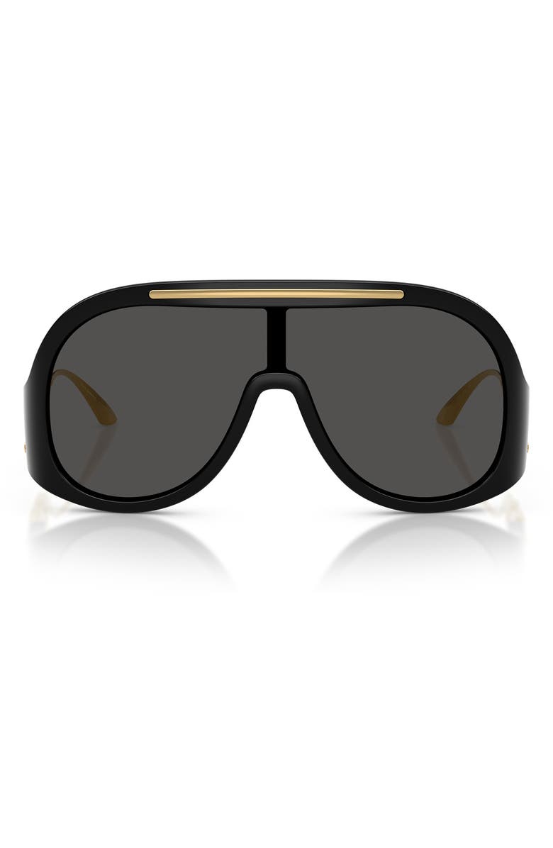 Dolce&Gabbana 128mm Pilot Sunglasses, Main, color, Black / Dark Grey