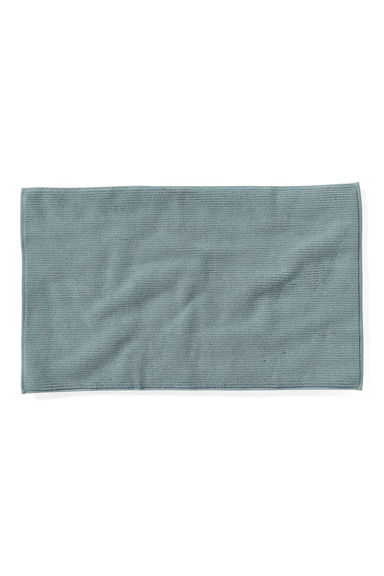 Temescal Organic Cotton Rib Bath Mat, Main, color, LAGOON