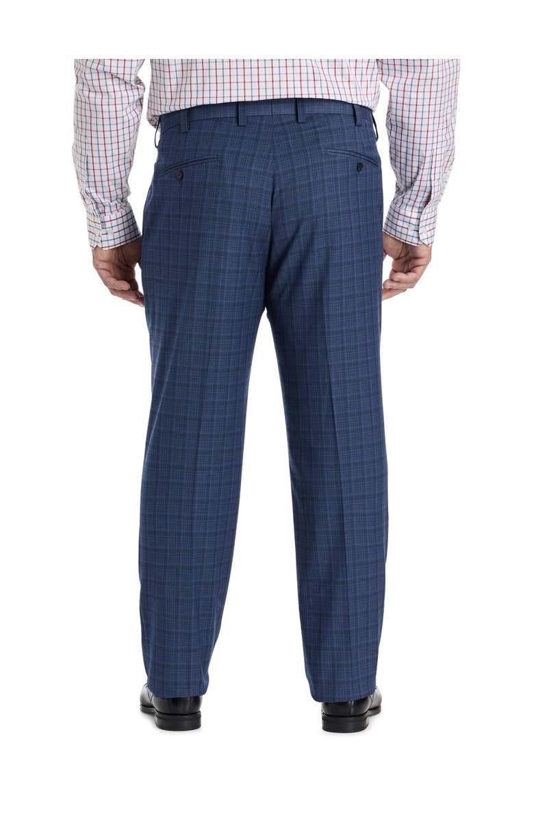 Oak Hill by DXL Big & Tall Washed Plaid Suit Pants, Alternate, color, Blue