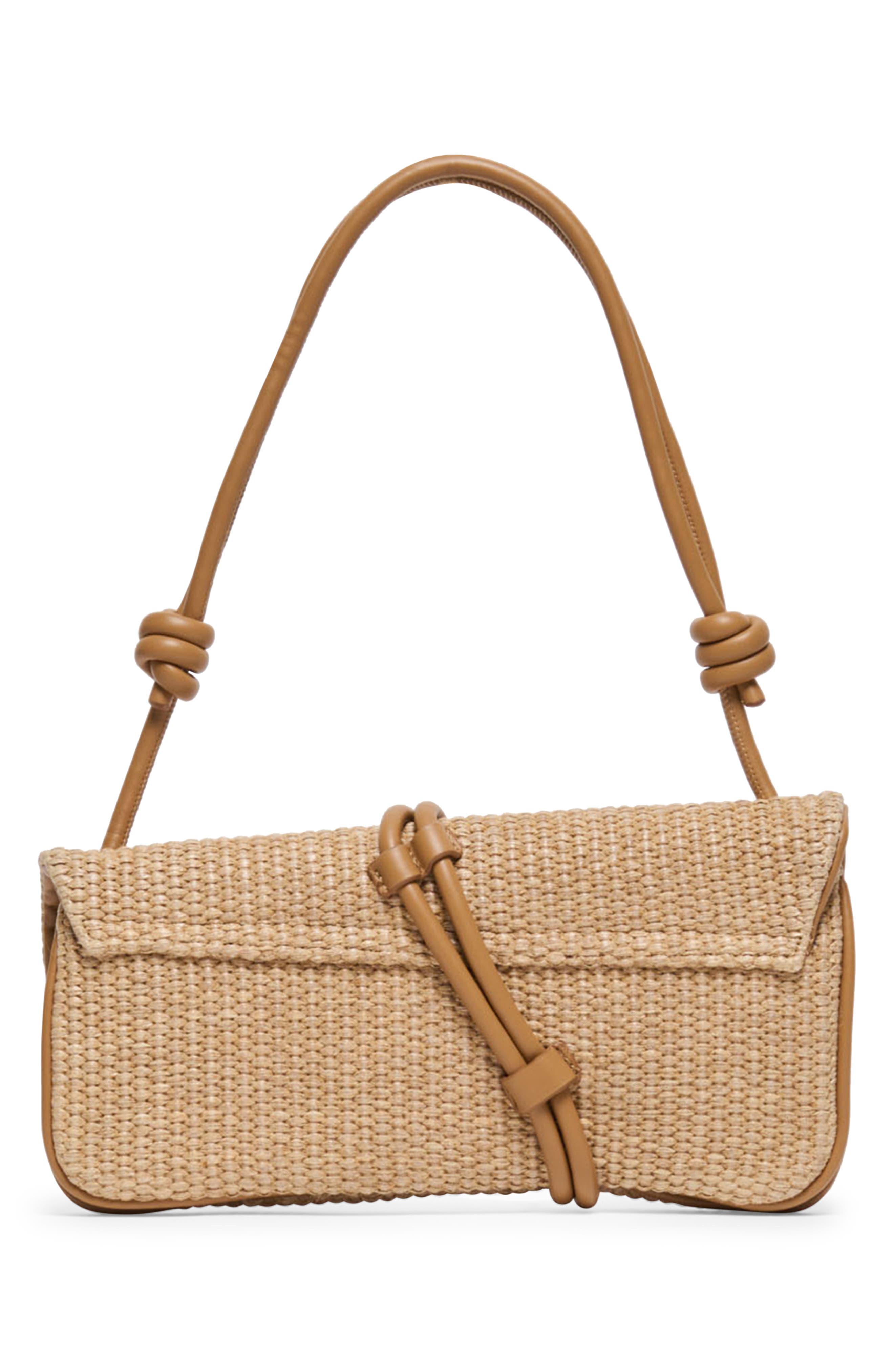 Dolce Vita Alice Raffia Shoulder Bag, Alternate, color, Tan