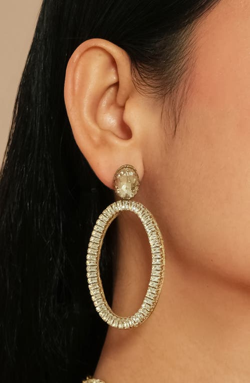 Deepa Gurnani Eaton Crystal Embellished Drop Earrings In Gold