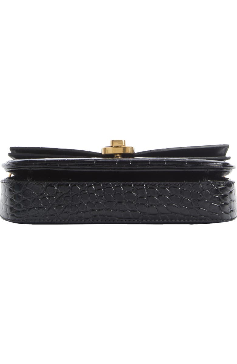 Balenciaga Extra Small Croc Embossed Leather Crossbody Bag, Alternate, color,