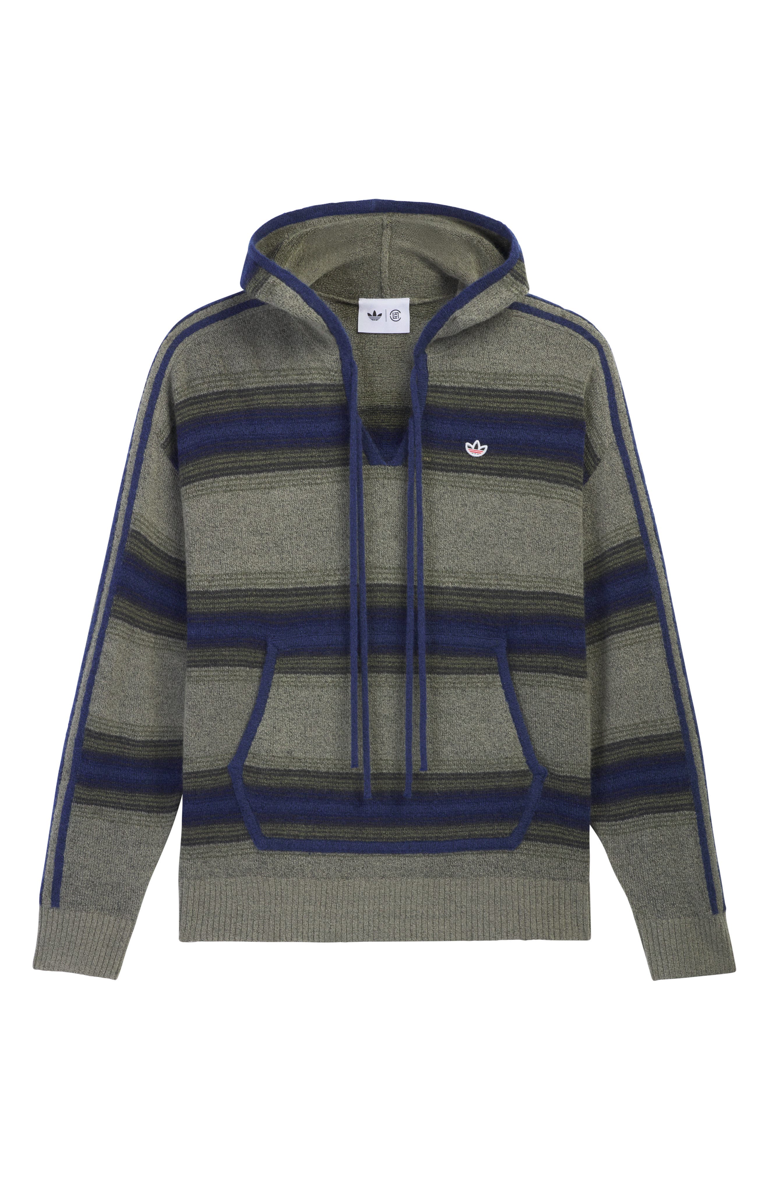 adidas Originals x CLOT Baja Stripe Oversize Hooded Sweater